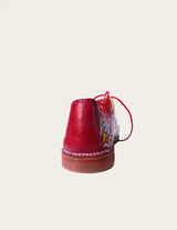 Bold genuine leather derby shoe hand-painted