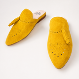 Paris genuine leather mule with tassel