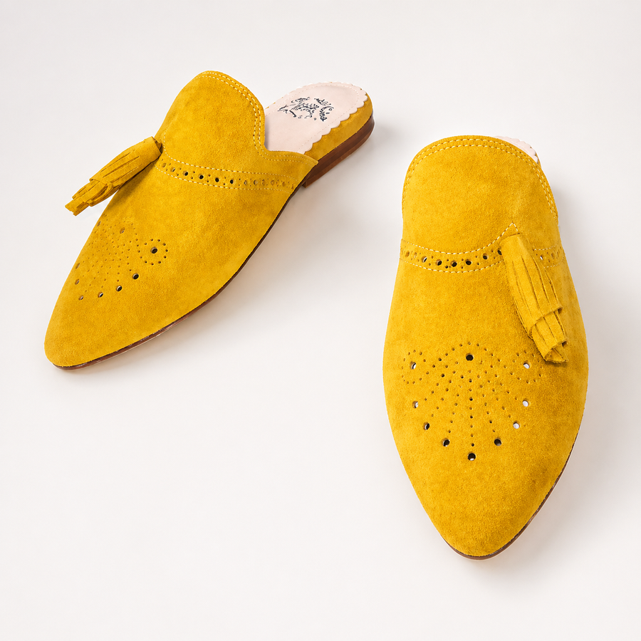 Paris genuine leather mule with tassel