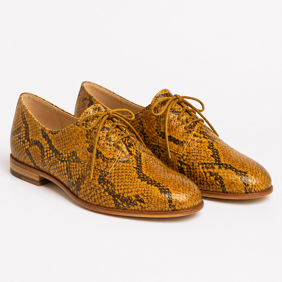 Genuine leather derby shoe