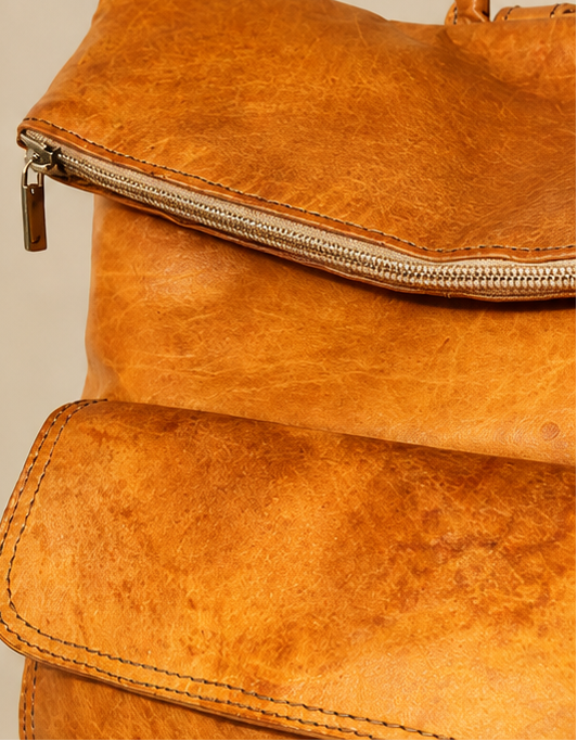 Souq Atelier Leather Backpack – Handmade Genuine Leather | One-of-a-Kind Handmade Creation