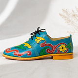 Souq Atelier Derby Shoes – Handmade Genuine Leather, Blue | One-of-a-Kind Handmade Creation