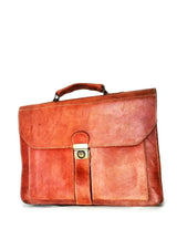 Brown leather briefcase