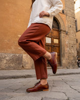 Hand genuine leather derby shoe hand-painted