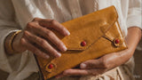 Full-grain leather piece