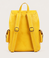 Souq Atelier Leather Backpack – Handmade Genuine Leather, Yellow | Limited Handmade Edition
