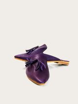 Violet leather mule with tassel