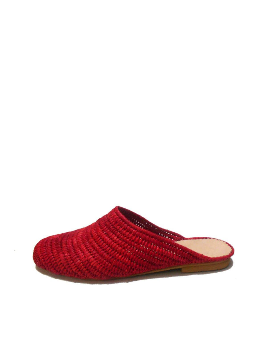 Designer Handwoven Slip-on Raffia Slides - Vintage Kernel
