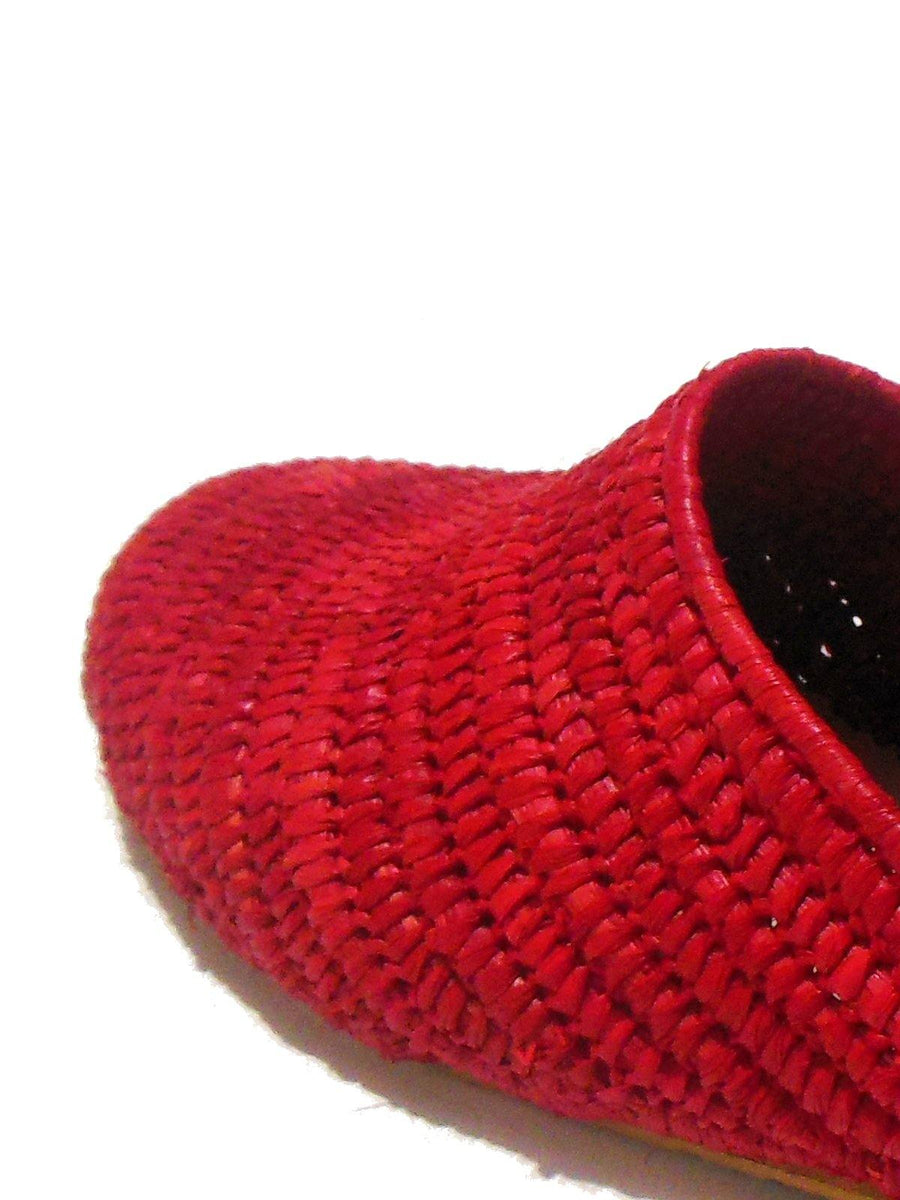 Designer Handwoven Slip-on Raffia Slides - Vintage Kernel