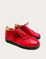 Red leather shoe