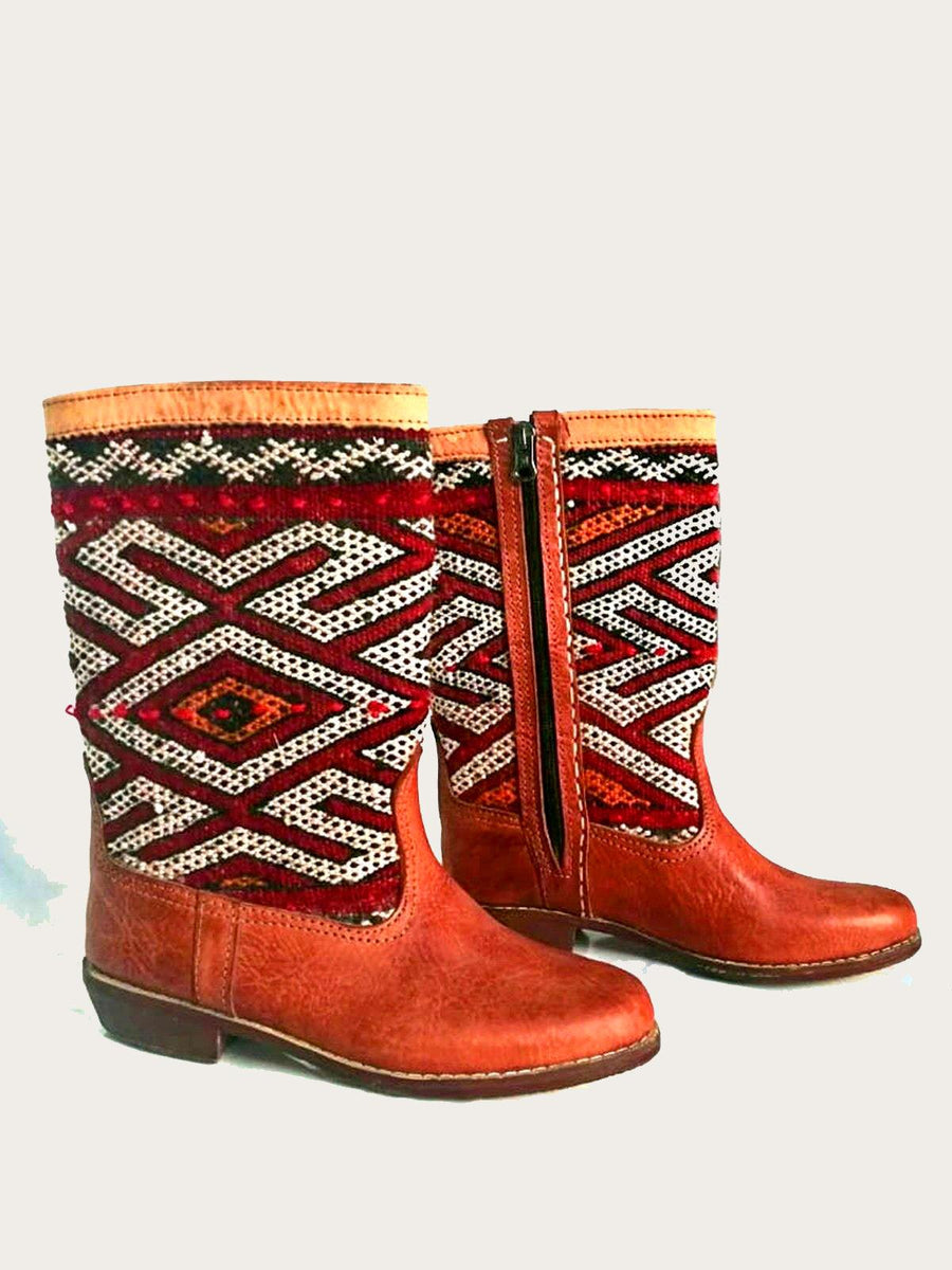 Boho Chic Women's Western Boot, Unique Design - Slow Chic Fashion