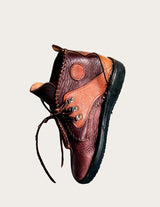 Tan full-grain leather ankle boot