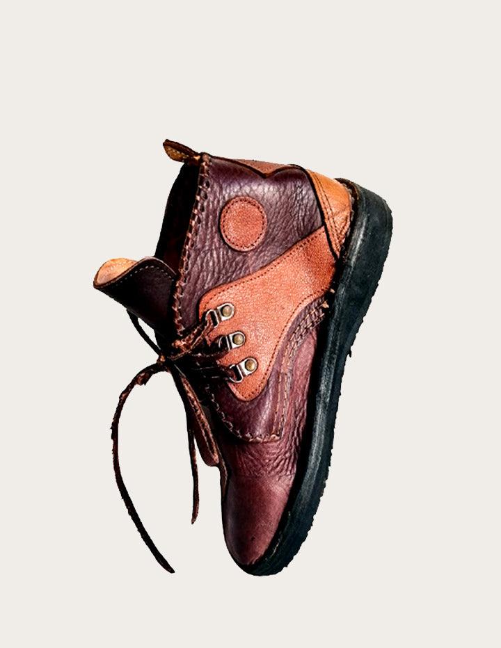 Woman Desert Boot, Handmade Sturdy Leather Combat Boot. - Slow Chic Fashion