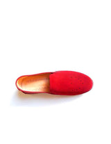 Mocassins Penny en cuir suédé rouge pour femme