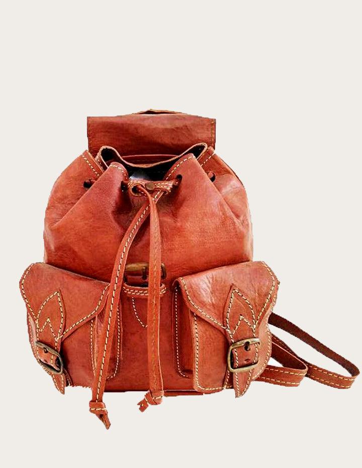 Elegant Handmade Leather Backpack for Women - Slow Chic Fashion