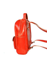 Classic tanned leather backpack