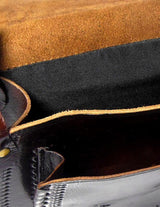 Burgundy suede leather shoulder bag