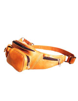 Mustard genuine leather shoulder bag