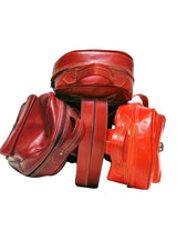 Classic tanned leather backpack