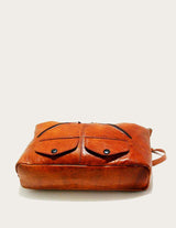 Mahogany leather shoulder bag