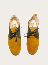 Mustard suede leather chukka boot