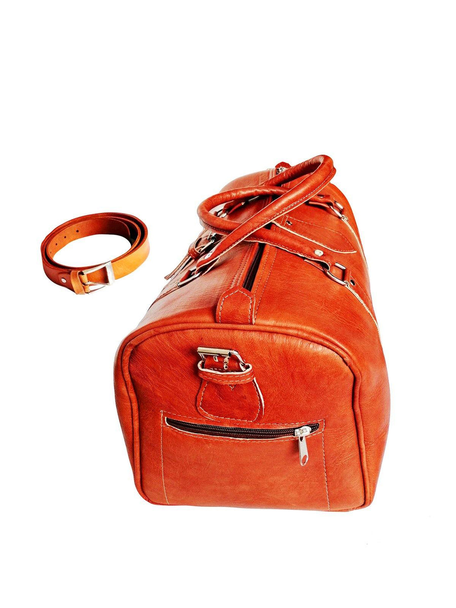 Handcrafted Genuine Leather Travel Bag, Luggage Bag. - Vintage Kernel