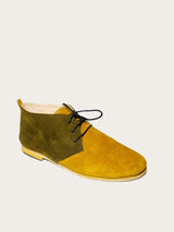 Mustard suede leather chukka boot
