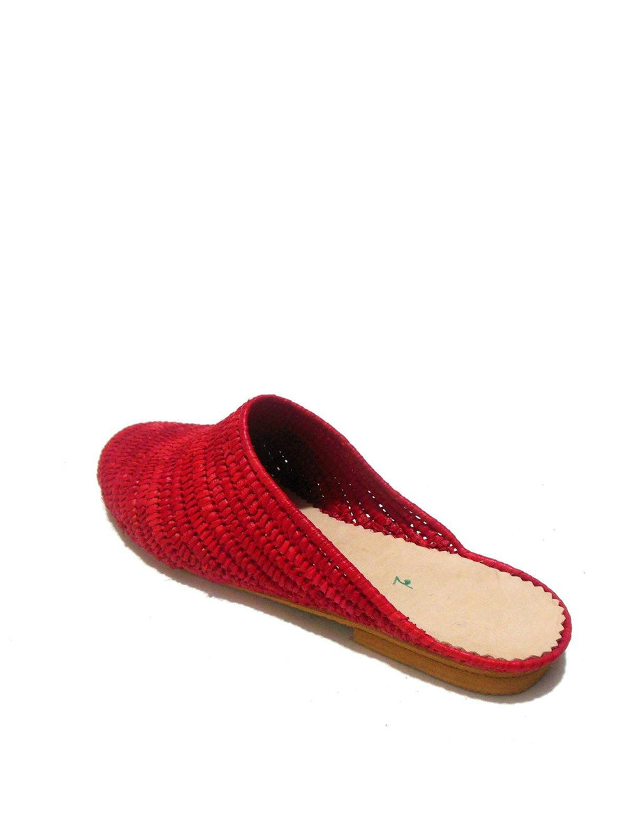 Designer Handwoven Slip-on Raffia Slides - Vintage Kernel