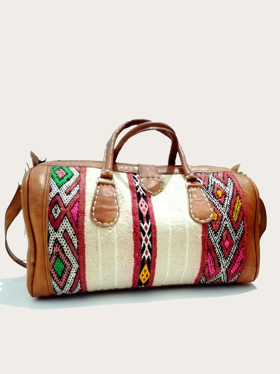 One of a kind Travel Bag, Kilim n Leather - Slow Chic Fashion