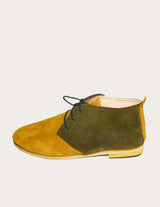 Mustard suede leather chukka boot