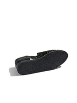 Black leather loafer with tassel
