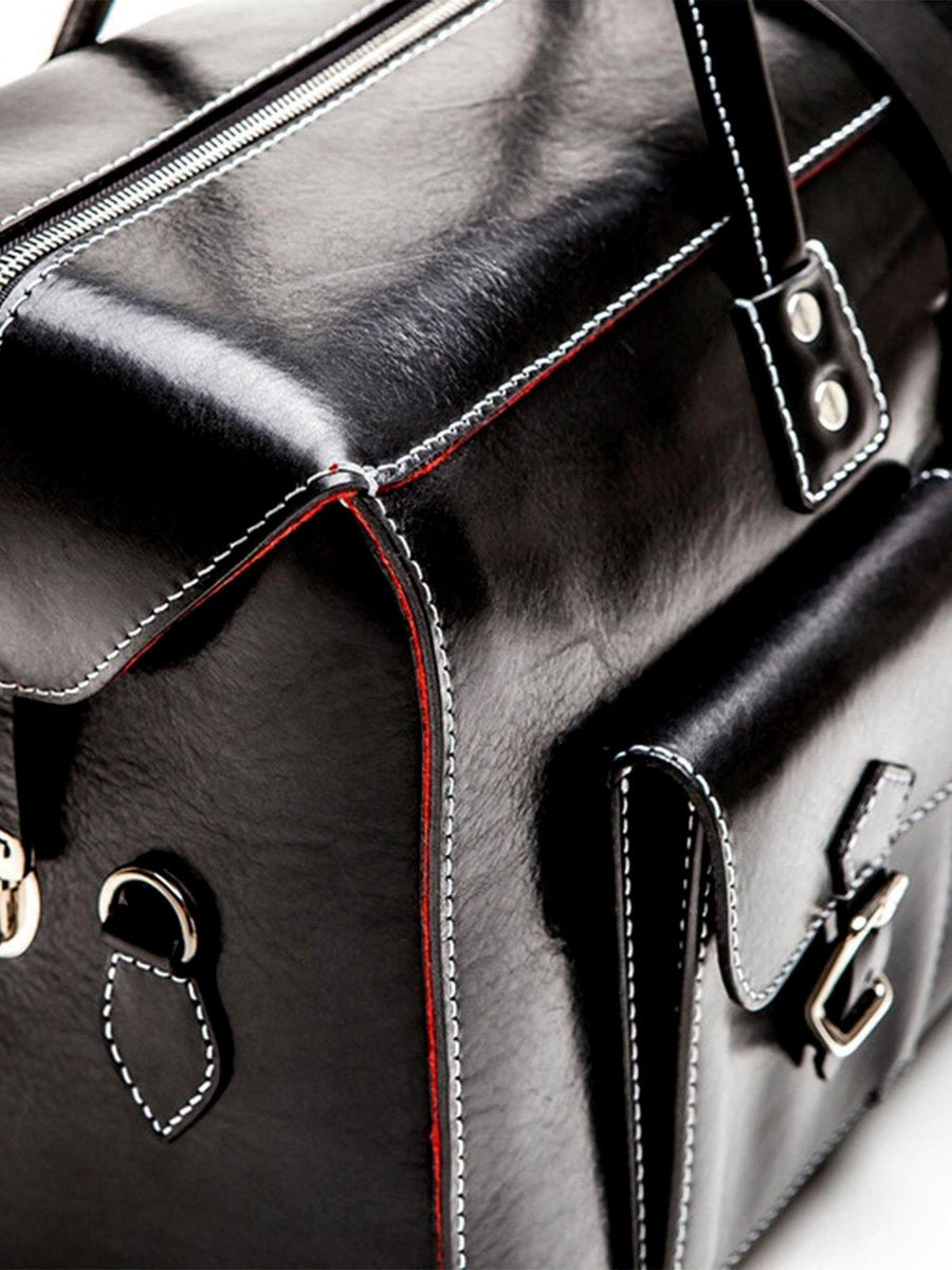 Luxurious Leather Weekender Bag,  Handmade. - Slow Chic Fashion