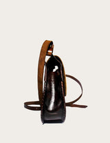 Burgundy suede leather shoulder bag