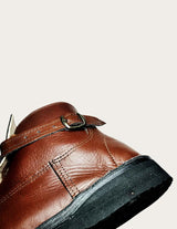 Brown full-grain leather jodhpur boot
