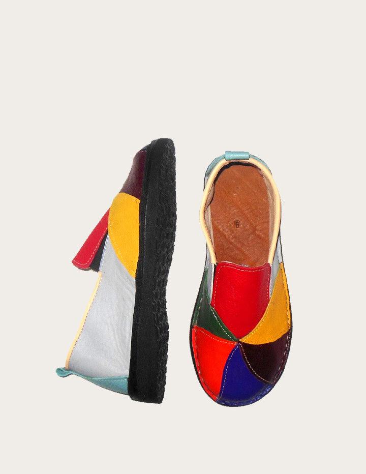 Brenda, Women's Patchwork Leather Shoes - Slow Chic Fashion