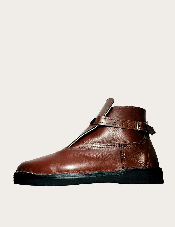 Handmade Brown Leather Jodhpur Ankle Boot - Slow Chic Fashion