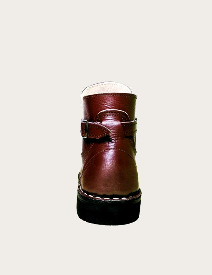 Handmade Brown Leather Jodhpur Ankle Boot - Slow Chic Fashion