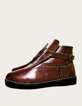 Brown full-grain leather jodhpur boot