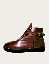Brown full-grain leather jodhpur boot