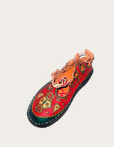 Qandisa genuine leather ghillie sandal hand-painted