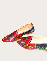 Hand genuine leather moccasin hand-painted