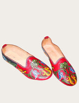Hand genuine leather moccasin hand-painted