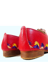 Starness leather and handwoven raffia derby shoe with raffia
