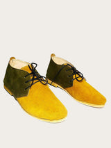 Mustard suede leather chukka boot