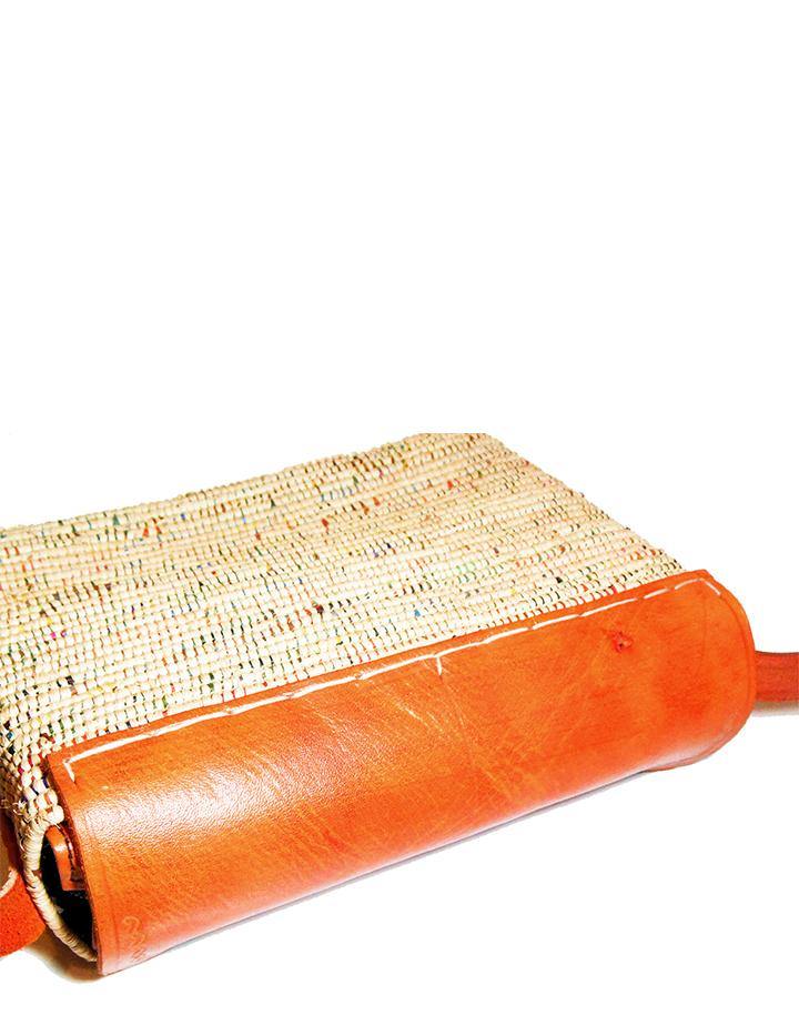 Handwoven Moroccan Raffia Shoulder Bag - Vintage Kernel