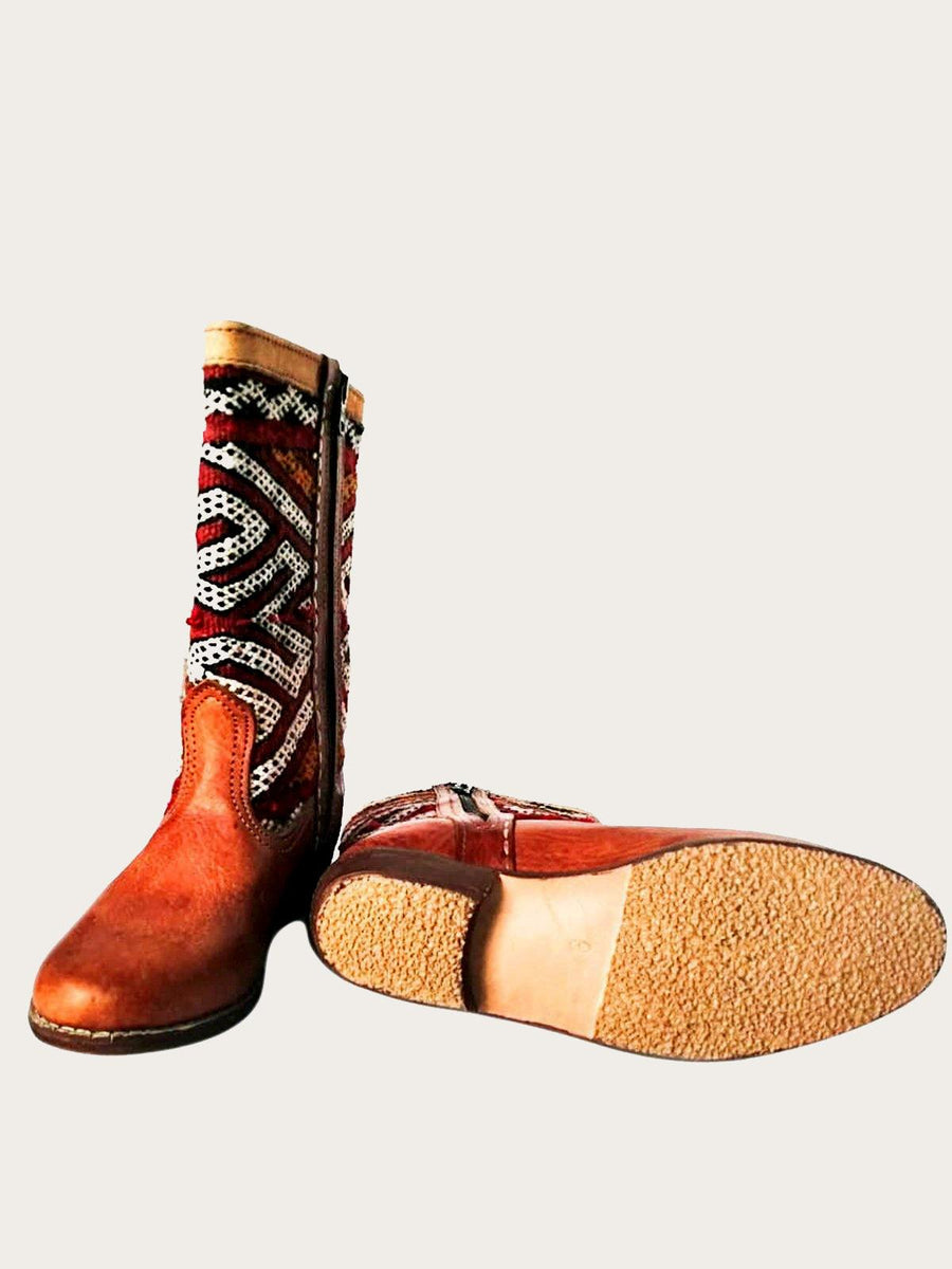Boho Chic Women's Western Boot, Unique Design - Slow Chic Fashion