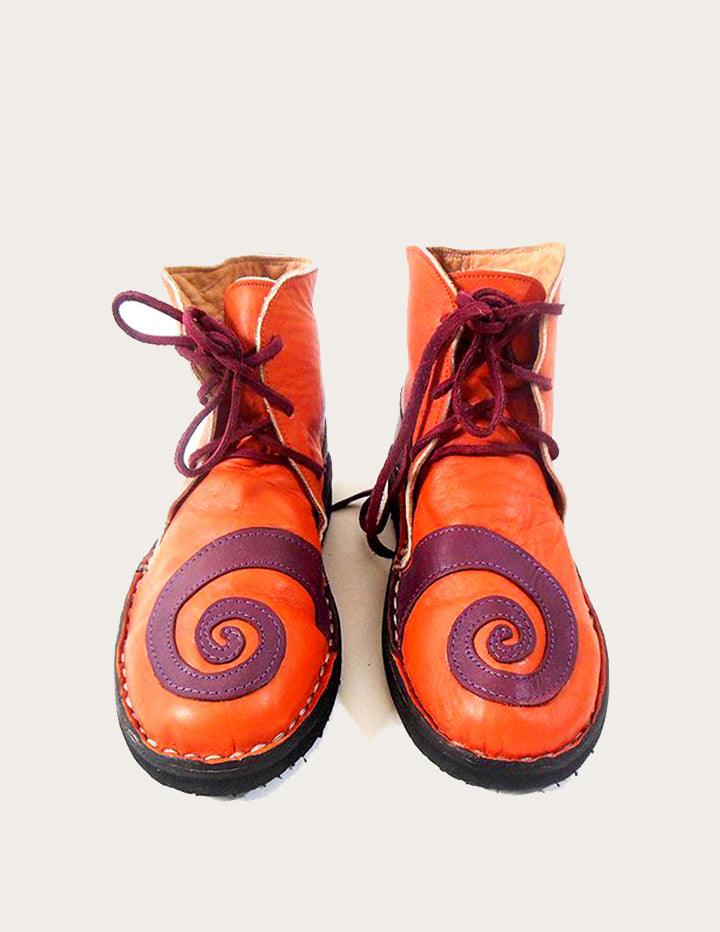 One of a Kind Vintage-Style Leather Ankle Boot - Slow Chic Fashion
