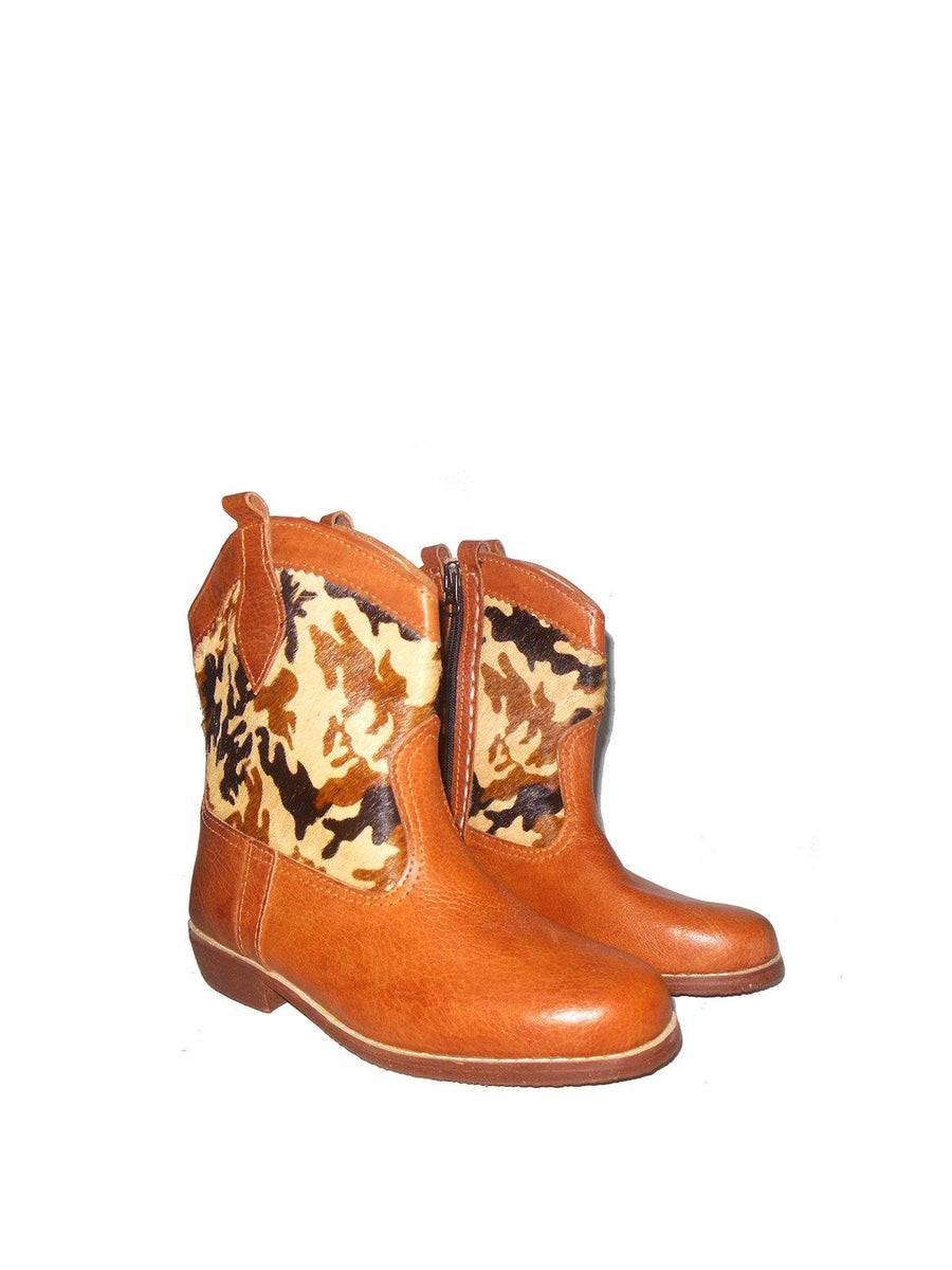 Women's Handmade Animal Print Western Bootie - Vintage Kernel