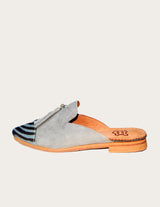 Genuine leather mule with tassel