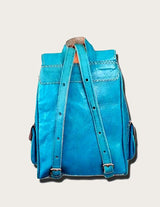 Blue and vintage kilim backpack with kilim